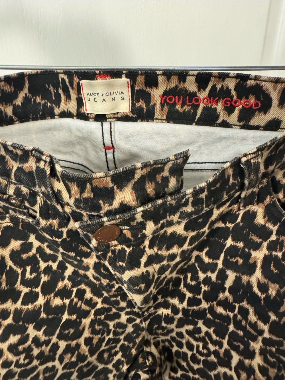 Alice + Olivia Leopard Print Jeans - Picture 13 of 14